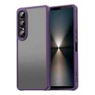 For Sony Xperia 1 VII Fan Dun Series TPU Hybrid PC Frosted Phone Case(Purple) - 1