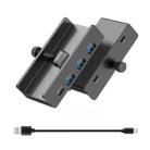 ORICO HCL-3A1C-Pro Aluminum Alloy 3xUSB and Type-C Clamp Hub(Black) - 1