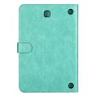 For Samsung Galaxy Tab A8.0 (2015) T35 Fashion Calf Texture Zipper Horizontal Flip Leather Case with Stand & Card Slots & Wallet & Wake-up / Sleep Function(Green) - 3