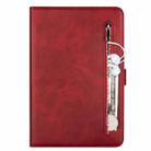 For Samsung Galaxy Tab A8.0 (2015) T35 Fashion Calf Texture Zipper Horizontal Flip Leather Case with Stand & Card Slots & Wallet & Wake-up / Sleep Function(Red) - 2