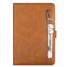 For Samsung Galaxy Tab A8.0 (2015) T35 Fashion Calf Texture Zipper Horizontal Flip Leather Case with Stand & Card Slots & Wallet & Wake-up / Sleep Function(Brown) - 2