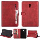 For Samsung Galaxy Tab A8.0 (2017) T380 Fashion Calf Texture Zipper Horizontal Flip Leather Case with Stand & Card Slots & Wallet & Wake-up / Sleep Function(Red) - 1