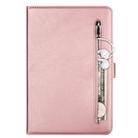 For Samsung Galaxy Tab A8.0 (2017) T380 Fashion Calf Texture Zipper Horizontal Flip Leather Case with Stand & Card Slots & Wallet & Wake-up / Sleep Function(Rose Gold) - 2