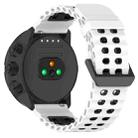 22mm Ocean Dual Pin Buckle Silicone Watch Band(White Black) - 2