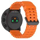 22mm Ocean Dual Pin Buckle Silicone Watch Band(Orange) - 2