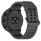 22mm Ocean Dual Pin Buckle Silicone Watch Band(Coal Black) - 2