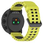 22mm Ocean Dual Pin Buckle Silicone Watch Band(Lime Grey) - 2