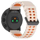 22mm Ocean Dual Pin Buckle Silicone Watch Band(Starlight Orange) - 2