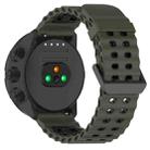 24mm Ocean Dual Pin Buckle Silicone Watch Band(Army Green Black) - 2