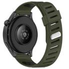 22mm Slanted Hole Two Color Silicone Watch Band(Army Green Black) - 2