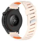 22mm Slanted Hole Two Color Silicone Watch Band(Starlight Orange) - 2