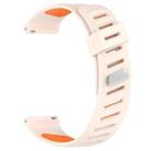 22mm Slanted Hole Two Color Silicone Watch Band(Starlight Orange) - 3