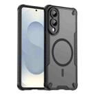 For Samsung Galaxy S25 Edge 5G Armor Glaze MagSafe Magnetic Phone Case(Black) - 1
