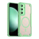 For Samsung Galaxy S24 FE 5G Armor Glaze MagSafe Magnetic Phone Case(Green) - 1