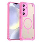 For Samsung Galaxy S25+ 5G Armor Glaze MagSafe Magnetic Phone Case(Pink) - 1