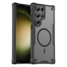 For Samsung Galaxy S23 Ultra 5G Armor Glaze MagSafe Magnetic Phone Case(Black) - 1