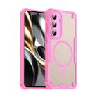 For Samsung Galaxy S25 FE 5G Armor Glaze MagSafe Magnetic Phone Case(Pink) - 1