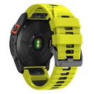 For Garmin 26mm Two Color Screw Buckle Quick Release Silicone Watch Band(Lime Black) - 2