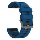 For Garmin 22mm Two Color Screw Buckle Quick Release Silicone Watch Band(Royal Blue Black) - 3