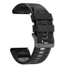 For Garmin 22mm Two Color Screw Buckle Quick Release Silicone Watch Band(Black Grey) - 3
