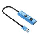 YCE V295A 5 in 1 USB3.0 HUB Adapter AI Docking Station(Blue) - 2