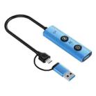 YCE V295B 5 in 1 USB3.0 / Type-C HUB Adapter AI Docking Station(Blue) - 2