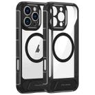 For iPhone 16 Pro FULEXIN L1 Series Transparent MagSafe Holder Phone Case(Black) - 1