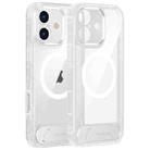 For iPhone 16 FULEXIN L1 Series Transparent MagSafe Holder Phone Case(White) - 1