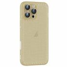 For iPhone 16 Pro Max Ice Cream Dream Network Cooling PC Phone Case with Lens Film(Transparent Gold) - 1