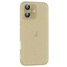 For iPhone 16 Plus Ice Cream Dream Network Cooling PC Phone Case with Lens Film(Transparent Gold) - 1