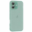 For iPhone 16 Plus Ice Cream Dream Network Cooling PC Phone Case with Lens Film(Transparent Green) - 1