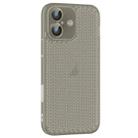 For iPhone 16 Ice Cream Dream Network Cooling PC Phone Case with Lens Film(Transparent Black) - 1