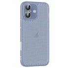 For iPhone 16 Ice Cream Dream Network Cooling PC Phone Case with Lens Film(Transparent Blue) - 1