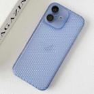 For iPhone 16 Ice Cream Dream Network Cooling PC Phone Case with Lens Film(Transparent Blue) - 2