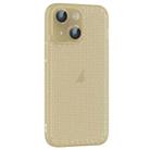 For iPhone 14 Ice Cream Dream Network Cooling PC Phone Case with Lens Film(Transparent Gold) - 1