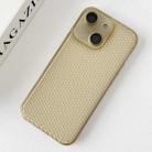 For iPhone 14 Ice Cream Dream Network Cooling PC Phone Case with Lens Film(Transparent Gold) - 2