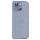 For iPhone 14 Ice Cream Dream Network Cooling PC Phone Case with Lens Film(Transparent Blue) - 1