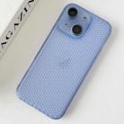 For iPhone 14 Ice Cream Dream Network Cooling PC Phone Case with Lens Film(Transparent Blue) - 2