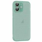 For iPhone 12 Ice Cream Dream Network Cooling PC Phone Case with Lens Film(Transparent Green) - 1