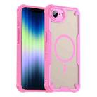 For iPhone 16e Armor Glaze MagSafe Magnetic Phone Case(Pink) - 1