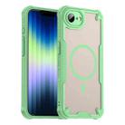 For iPhone 16e Armor Glaze MagSafe Magnetic Phone Case(Green) - 1