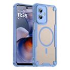 For Motorola Moto G55 5G Armor Glaze MagSafe Magnetic Phone Case(Blue) - 1