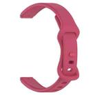 12mm Butterfly Buckle Silicone Watch Band(Wine Red) - 3