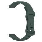 12mm Butterfly Buckle Silicone Watch Band(Dark Green) - 3