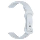 12mm Butterfly Buckle Silicone Watch Band(Light Grey) - 3