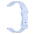 12mm Butterfly Buckle Silicone Watch Band(Light Blue) - 3