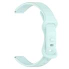 12mm Butterfly Buckle Silicone Watch Band(Haze Blue) - 3