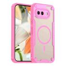 For Google Pixel 9a Armor Glaze MagSafe Magnetic Phone Case(Pink) - 1