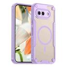 For Google Pixel 9a Armor Glaze MagSafe Magnetic Phone Case(Purple) - 1