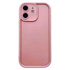 For iPhone 11 Solid Color Metallic Paint Precise Hole TPU Phone Case(Pink) - 1